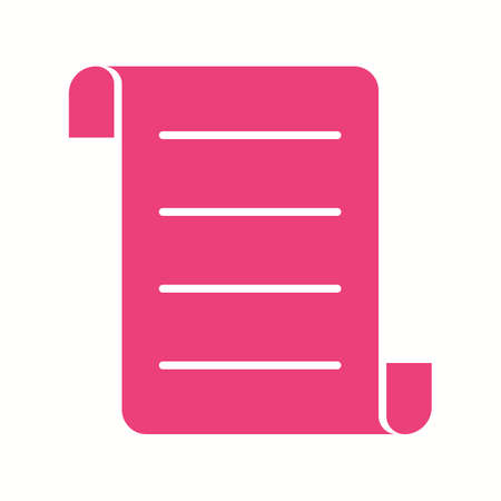 Beautiful Document Vector Glyph Iconのイラスト素材