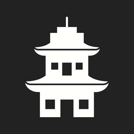 Beautiful Temple Vector Glyph Iconのイラスト素材