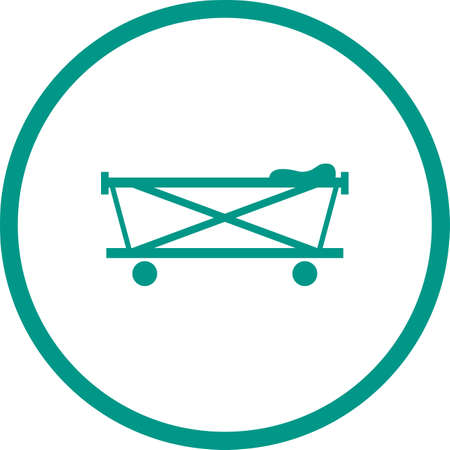 Beautiful Stretcher Vector Glyph iconのイラスト素材