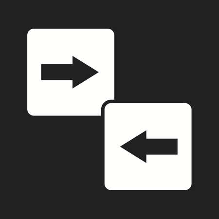 Beautiful Directional arrows Vector Glyph iconのイラスト素材