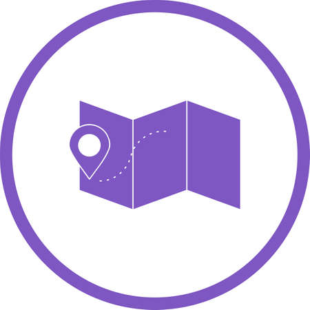 Beautiful Mark on maps Vector Glyph iconのイラスト素材