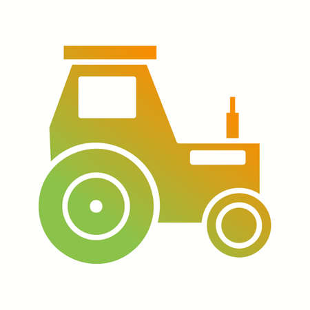 Beautiful Tractor Vector Glyph Iconのイラスト素材
