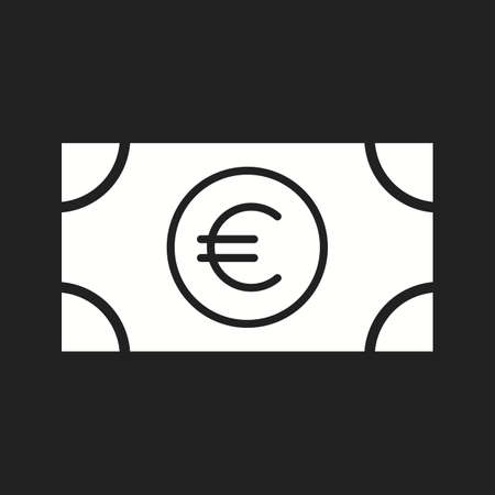 Beautiful Euro Vector Glyph iconのイラスト素材