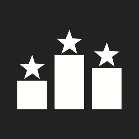 Beautiful Ranking Vector Glyph iconのイラスト素材