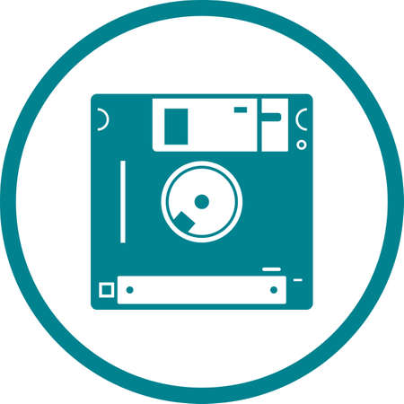 Beautiful Diskette Vector Glyph icon