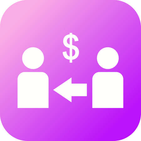 Beautiful Business affiliation Vector Glyph iconのイラスト素材