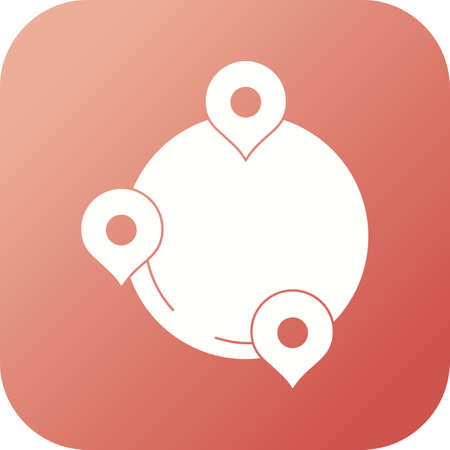 Beautiful Destinations Vector Glyph icon