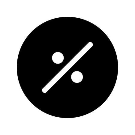 Beautiful percentage glyph black iconのイラスト素材