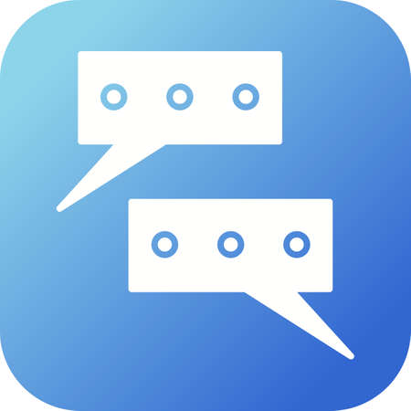 Beautiful Conversations Vector Glyph iconのイラスト素材