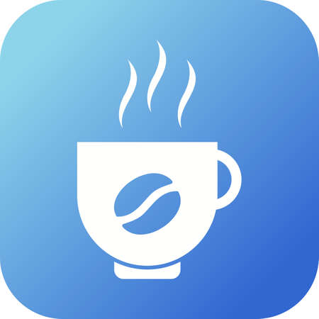 Beautiful Hot Tea Vector Glyph iconのイラスト素材