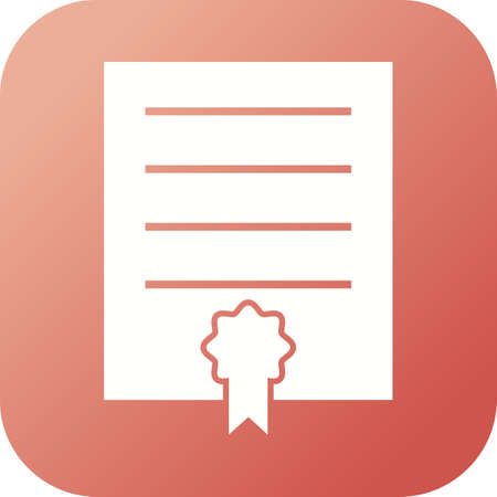 Beautiful Diploma Vector Glyph Iconのイラスト素材