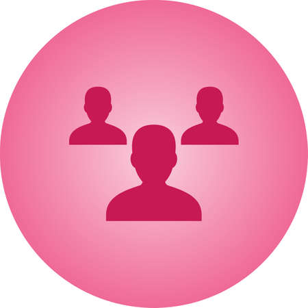 Beautiful Team Vector Glyph iconのイラスト素材