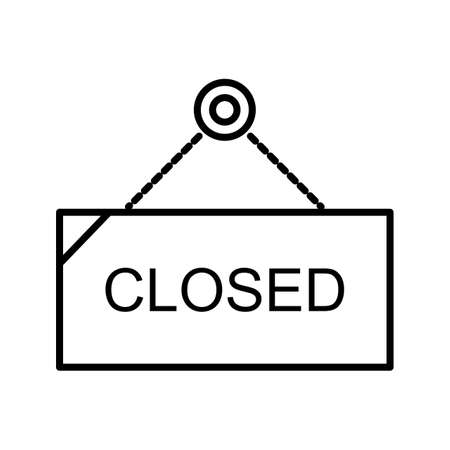 Beautiful Closed tag Line black iconのイラスト素材