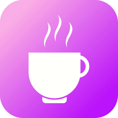 Beautiful Hot Tea Vector Glyph iconのイラスト素材