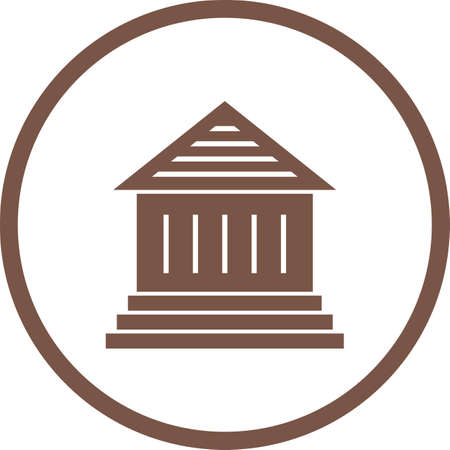 Beautiful Bank Vector Glyph Iconのイラスト素材