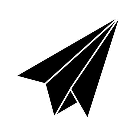 Paper plane glyph black icon のイラスト素材
