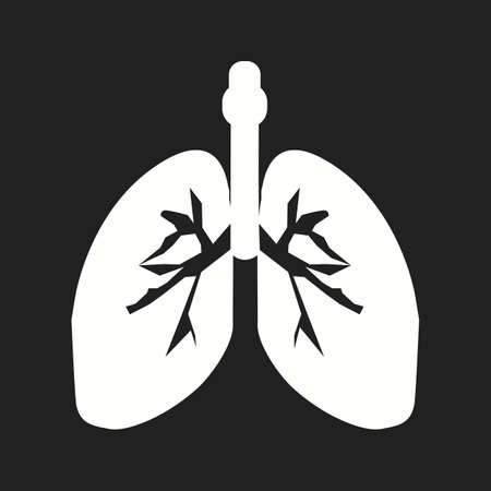 Beautiful Lungs Vector Glyph iconのイラスト素材