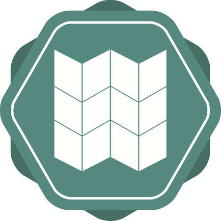 Beautiful Maps Vector Glyph iconのイラスト素材