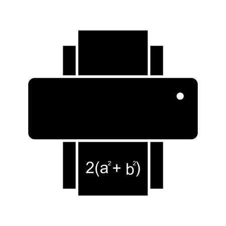 Beautiful print math sheet glyph black iconのイラスト素材