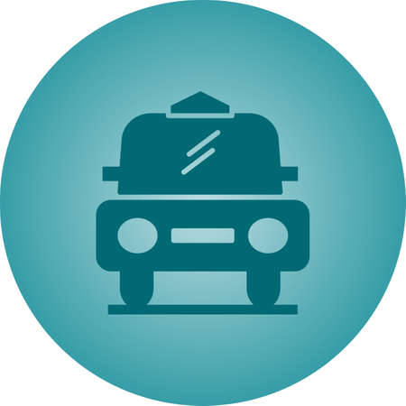 Beautiful Cab Vector Glyph Iconのイラスト素材