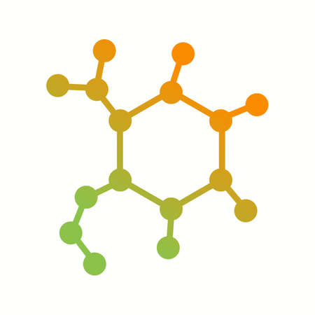 Beautiful Molecules Vector Glyph iconのイラスト素材