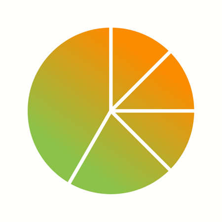 Beautiful Pie chart Vector Glyph iconのイラスト素材