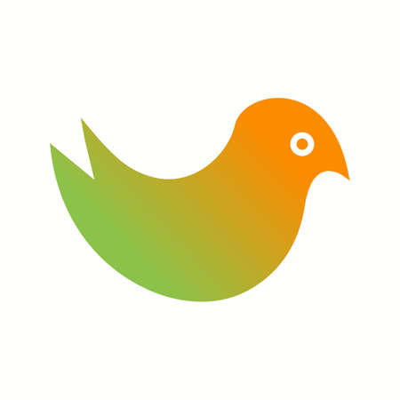 Beautiful Cutie bird Vector Glyph iconのイラスト素材