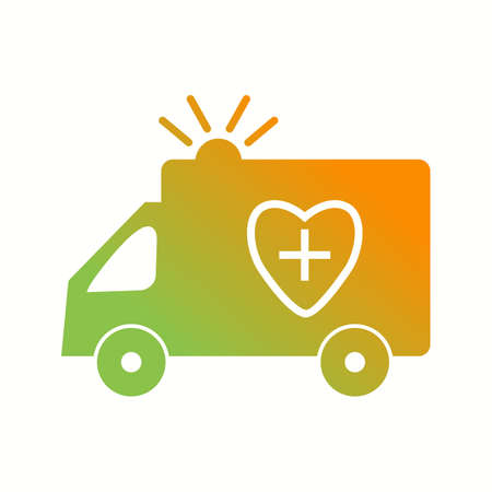 Beautiful Ambulance Vector Glyph iconのイラスト素材