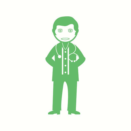 Beautiful Doctor Vector Glyph iconのイラスト素材