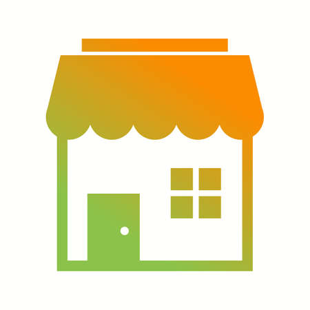 Beautiful Shop Vector Glyph iconのイラスト素材