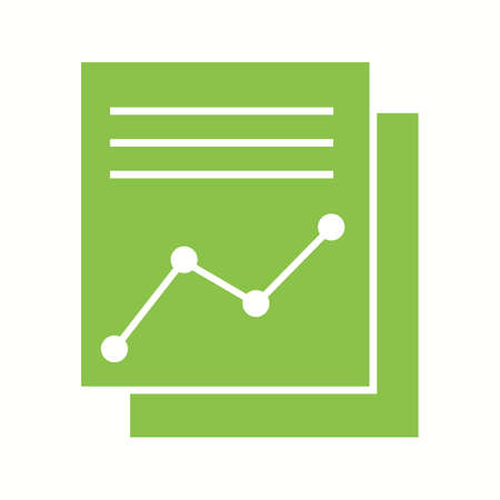 Beautiful Graph report Vector Glyph iconのイラスト素材