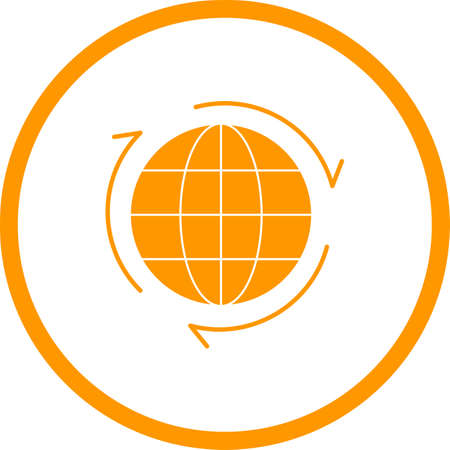 Beautiful Worldwide Vector Glyph iconのイラスト素材