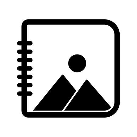 Photos glyph black iconのイラスト素材