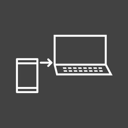 Beautiful Transfer Data Line Vector Iconのイラスト素材