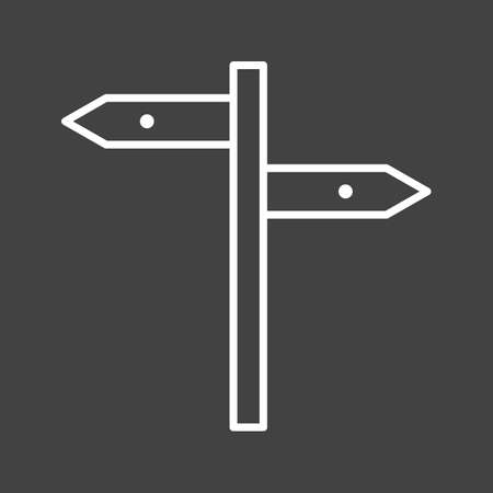 Beautiful Directions Line Vector Iconのイラスト素材