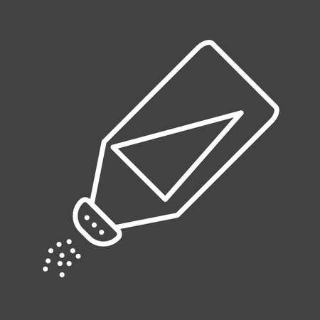 Beautiful Salt Bottle Line Vector Iconのイラスト素材