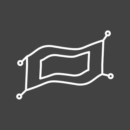 Beautiful Magical Carpet  Line Vector Iconのイラスト素材