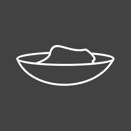 Beautiful Cement Tray Line Vector Iconのイラスト素材