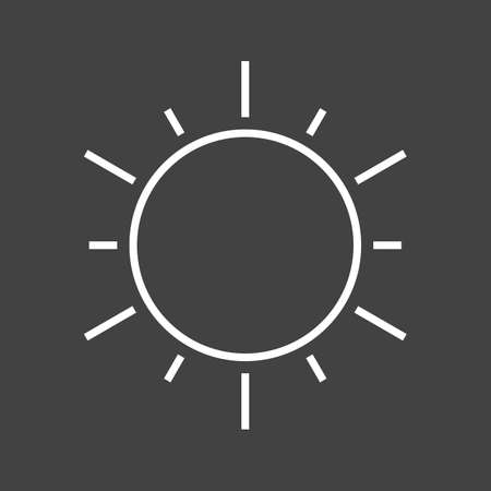 Beautiful Sun Line Vector Iconのイラスト素材