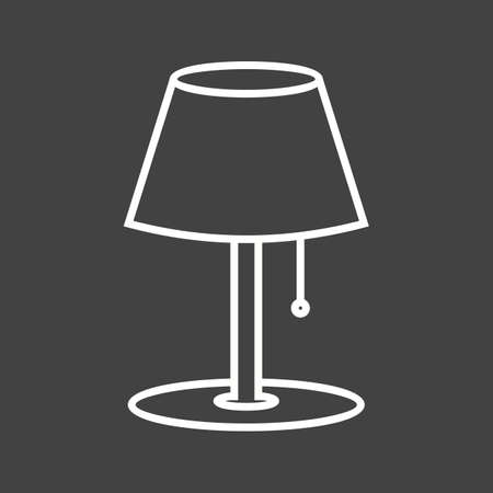 Beautiful Line Table lamp Vector Iconのイラスト素材