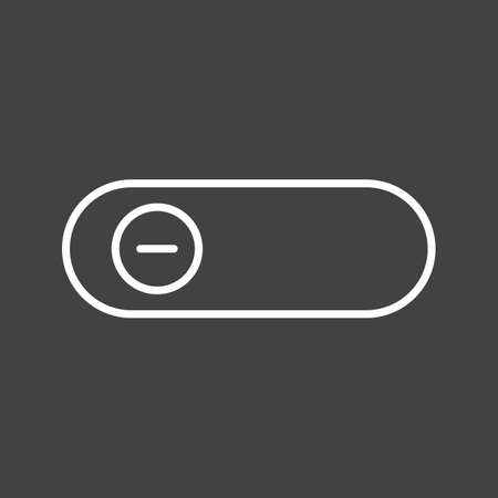 Beautiful Slide Button Line Vector Iconのイラスト素材