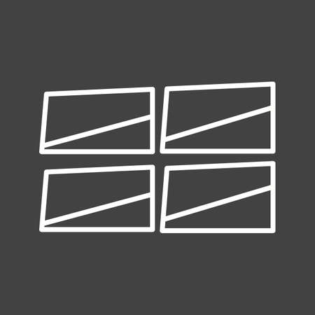 Beautiful Windows Line Vector Iconのイラスト素材