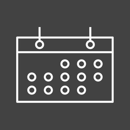 Beautiful Calendar Line Vector Iconのイラスト素材