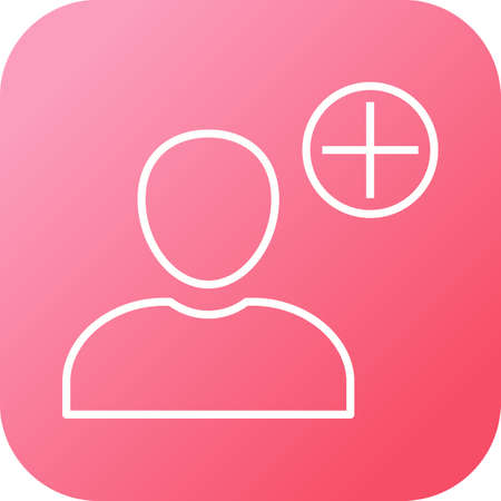 Beautiful Create User Line Vector Iconのイラスト素材