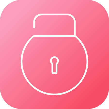Beautiful Unlock Line Vector Iconのイラスト素材