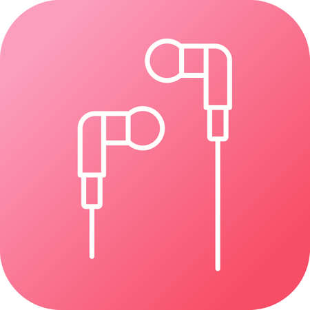Beautiful Handsfree Line Vector Iconのイラスト素材