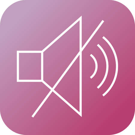 Beautiful Volume Off Line Vector Iconのイラスト素材