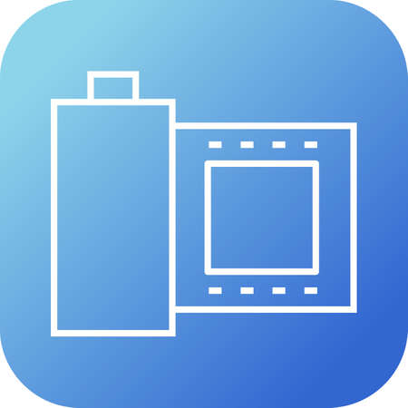 Beautiful Reel Line Vector Iconのイラスト素材