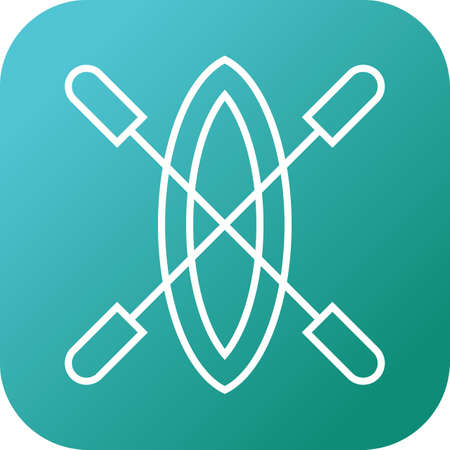 Beautiful Boat Line Vector Iconのイラスト素材