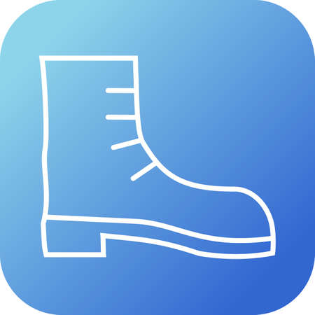 Beautiful Long boot Line Vector Iconのイラスト素材